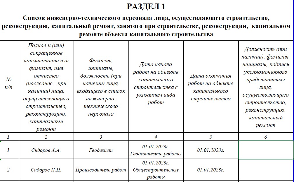 Общий журнал работ. Раздел №1